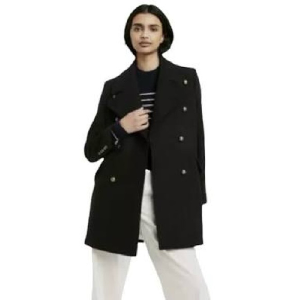 Nili Lotan x Target Wool Blend Double Breasted Pea Coat